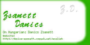 zsanett danics business card